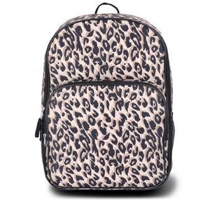 Leopard Print Backpack in Beige and Black